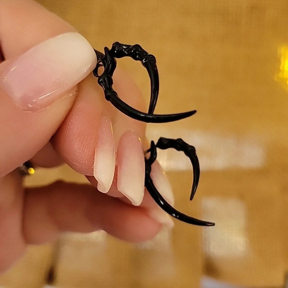 Front/Back Claw Drop Earrings - Picture 1 of 7